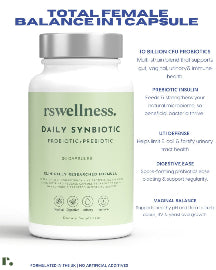 Advanced Daily Synbiotic (Probiotic + Prebiotic) for Vaginal, Urinary & Gut Balance