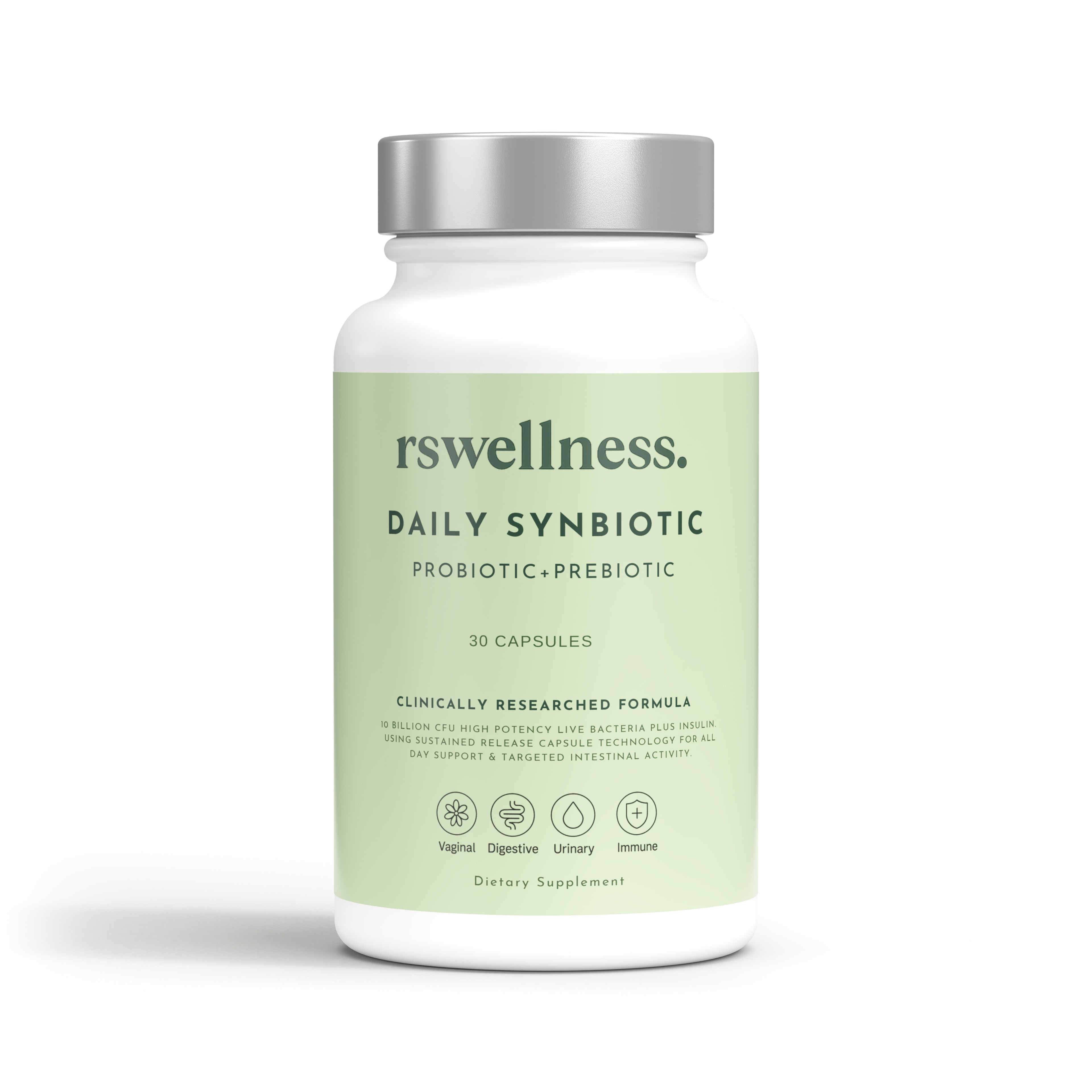 Advanced Daily Synbiotic (Probiotic + Prebiotic) for Vaginal, Urinary & Gut Balance
